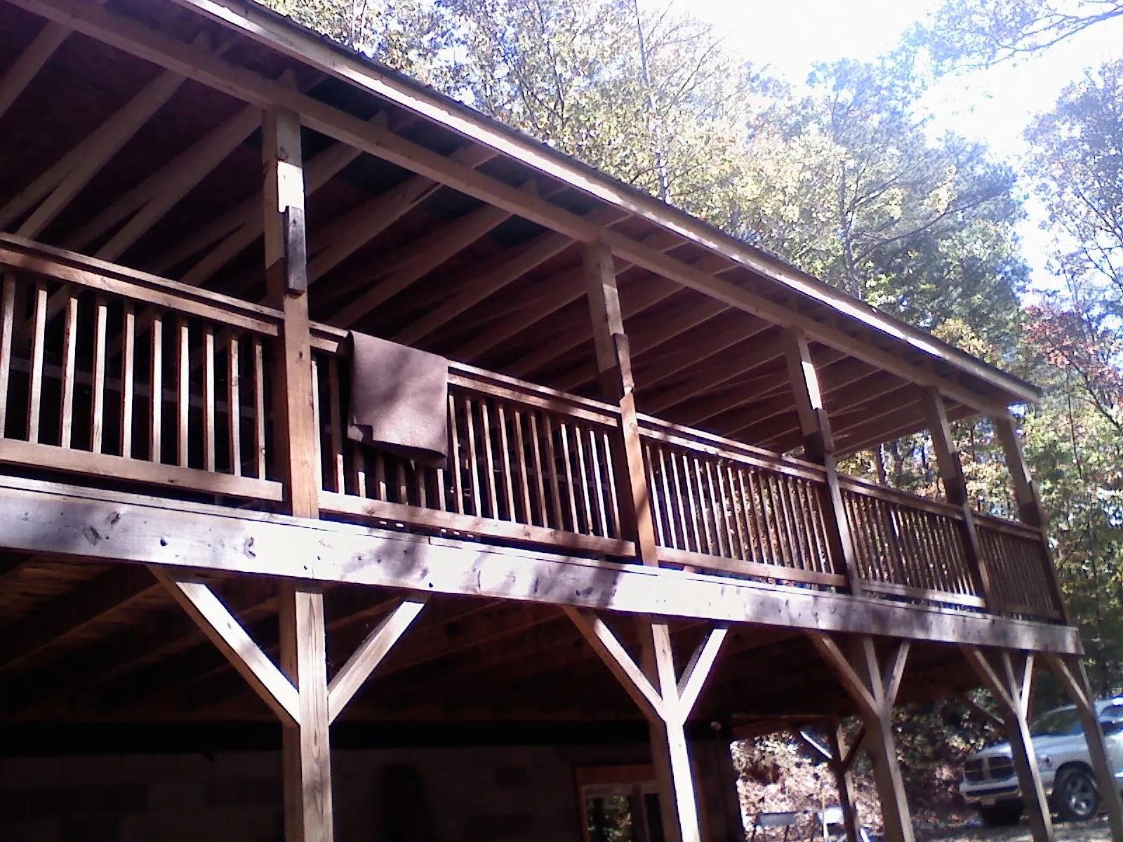 Timber framing under a new elevated porch and deck — Roof Leak Repair in Dillwyn by Roofing Brothers